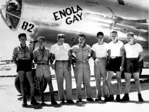 Enola Gay detonated an atomic bomb named "Little Boy" over the Japanese city of Hiroshima. The direct and the indirect death toll caused by this bombardment are estimated to exceed 140,000