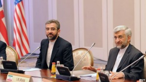 Iran's representatives led by their top nuclear negotiator Saeed Jalili (R) and Ali Bagheri (L) take part in talks with top officials from the United States, Britain, France, EU, China, Germany and Russia on Iran's nuclear program in the Kazakh city of Almaty, April 5, 2013. (Photo Credit: Reuters.)