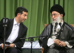 Mashaee paying respect to Ayatollah Khamenei during a meeting of Cabinet with the Supreme Leader. (Photo Credit: Khamenei.ir)