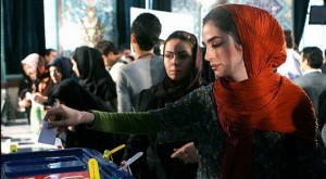 iran elections ppl voting