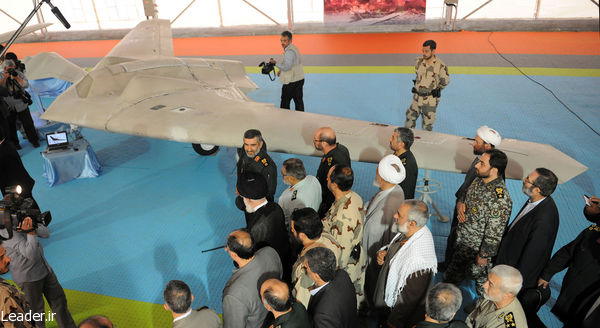 Iran's Leader visited a captured American RQ-170 drone and its Iranian version that was manufactured by IRGC through reverse engineering.