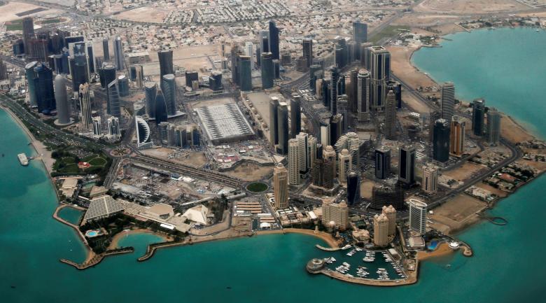 An aerial view of Doha's diplomatic area, Qatar . Photo: REUTERS