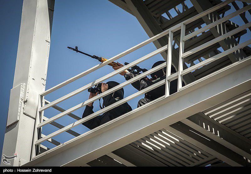 Iranian Security Forces targeting terrorists in the parliament.